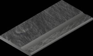 Ступень Italon Материя X2 620090001198 Титаниум с выемкой закруглённый 30x120