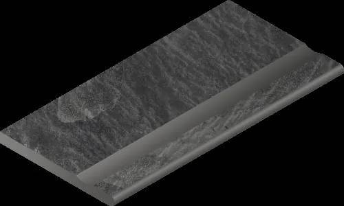 Ступень Italon Материя X2 620090001198 Титаниум с выемкой закруглённый 30x120