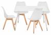 Обеденная группа Woodville Акура 533225 white, wood, стулья пластик, искусственная кожа