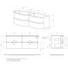 Тумба с раковиной Cezares Vague 140 две чаши rovere sbiancato фото 15