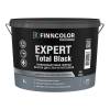 Краска укрывистая для стен и потолков Finncolor Expert Total Black глубокоматовая черная 9 л