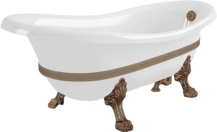 Ванна из искусственного камня Migliore Bella 26989 170x80 белая, бронза