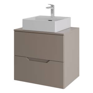 Тумба с раковиной Orange Line Li-60TuLMDF+B04-405W латте матовый, 60 см