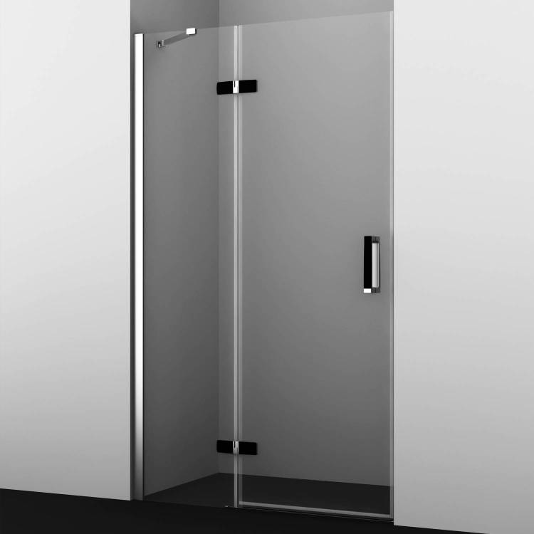 Душевая дверь Wasserkraft Aller 10H05LBLACK профиль хром, черный, стекло прозрачное, 120x200