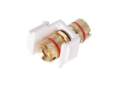 Вставка Keystone с аудиоразъемом Banana Rikett 147404/1 WT красная маркировка белый