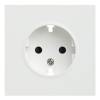 Лицевая панель для розетки 2к+з Rikett 35632 MW белый сатин
