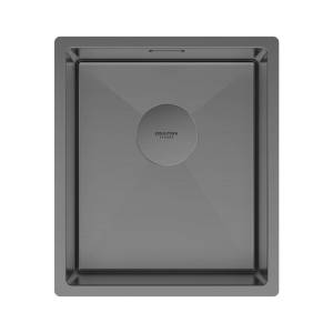 Мойка кухонная Paulmark Next 38 Uni PM213844-GM Вороненая Сталь, 38x44