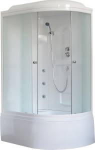 Душевая кабина Royal Bath ВК RB8120BK2-M-L с высоким поддоном, с сиденьем