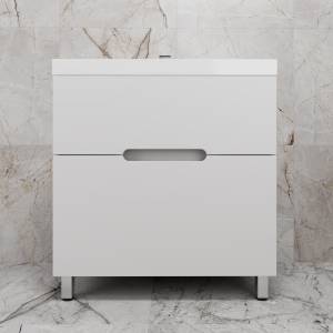 Тумба под раковину Style Line Матис 80 ЛС-00002443 напольная, белая матовая, 80x82x45