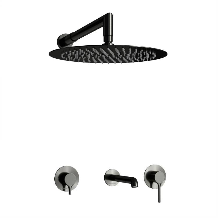 Душевой комплект Wasserkraft Rhein (Рейн) 9951.99DVR2.019.116.443GR графит
