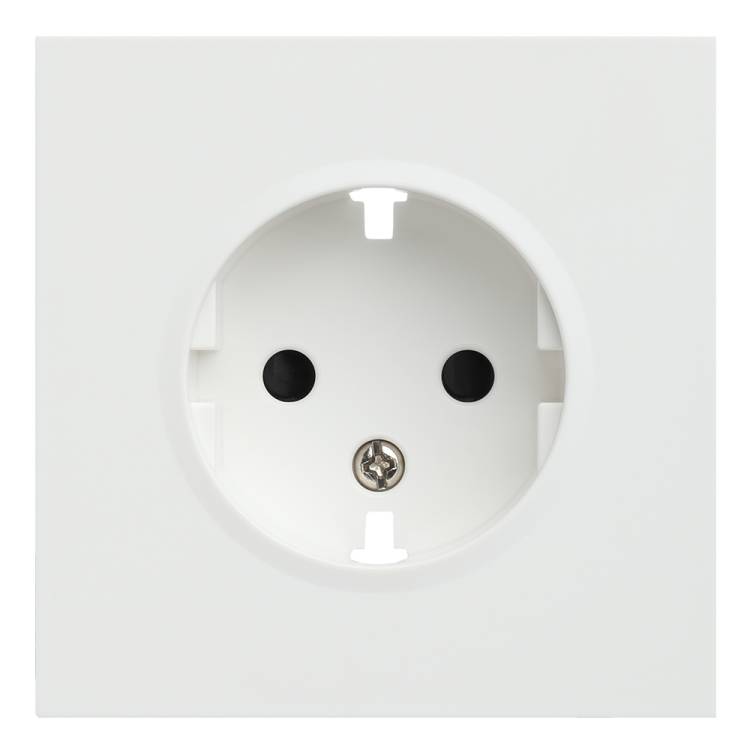 Лицевая панель для розетки 2к+з Rikett 35632 MW белый сатин