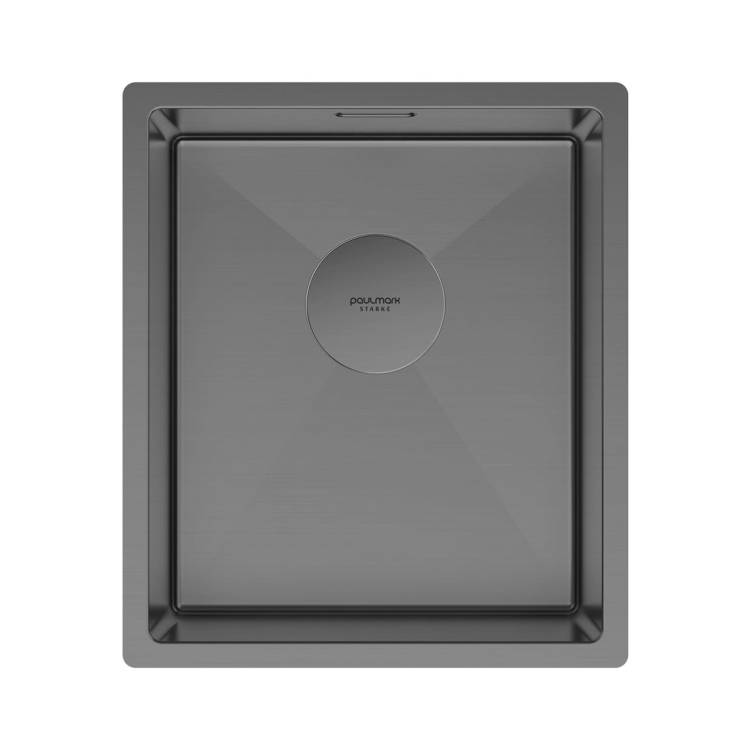 Мойка кухонная Paulmark Next 38 Uni PM213844-GM Вороненая Сталь, 38x44