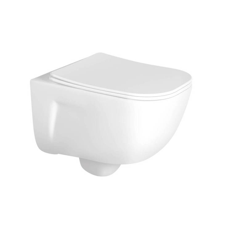 Унитаз подвесной Aquatek Дива AQ2012-00 безободковый, с крышкой-сиденьем микролифт