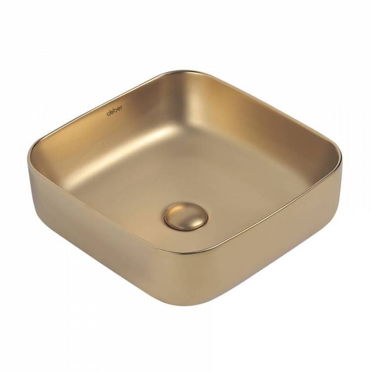 Раковина Abber Rechteck AC2211MMG 39 см, золотая матовая