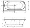 Акриловая ванна Riho Bathtubs B088009005 Desire corner links белый glossy Riho Fall заполнение через перелив, хром Sparkle System 184x84x60 фото 3