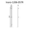 Полотенцесушитель электрический Маргроид Inaro Профильный Inaro-1206-057R 1200х60 правый, скр.монтаж, с крючками фото 4