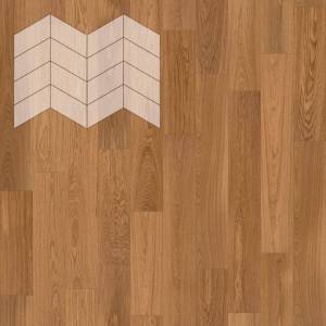 Паркетная доска Lab Arte Chevron Дуб Натур Чегет белый лак 450-600x150x14