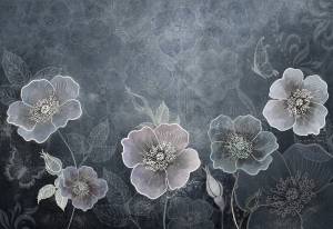 3D Фотообои Artegrafico «Волшебный сад в холодных тонах» MS-006 акварель