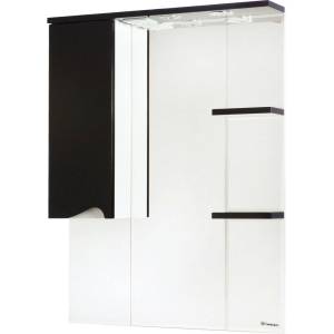 Зеркало Bellezza Эйфория 80 L черное, с подсветкой