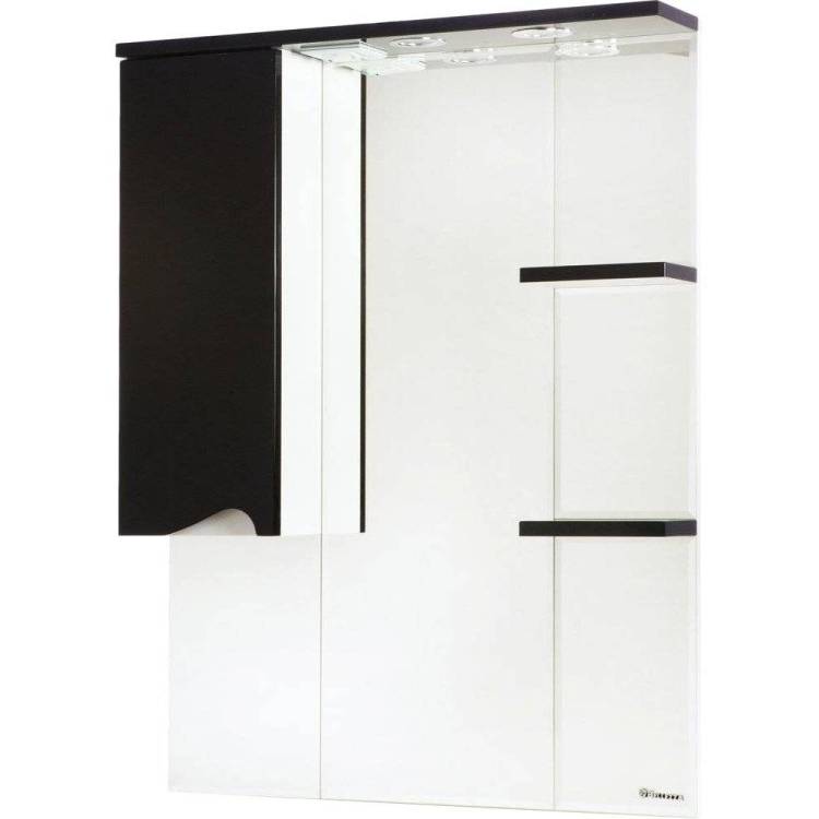 Зеркало Bellezza Эйфория 80 L черное, с подсветкой