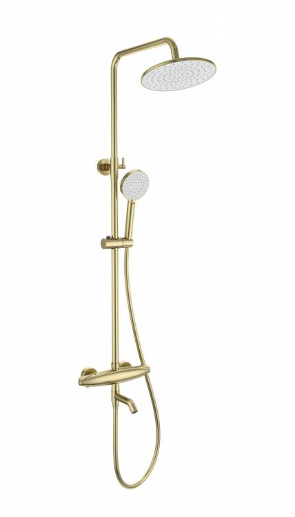 Душевая стойка Wonzon & Woghand WW-B3031-A3-BG с термостатом, золото