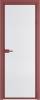 Межкомнатная дверь Profil Doors 1 AX цвет профиля Красный антрацит, стекло безопасное 6 мм мору белый 800x2000