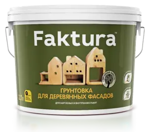 FAKTURA грунт-пропитка для дерева на водн.основе с защитой от биопоражения, для вн/нар. работ (9л)