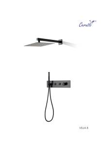 Душевая система Cerutti Spa Velia B CT10399 черный