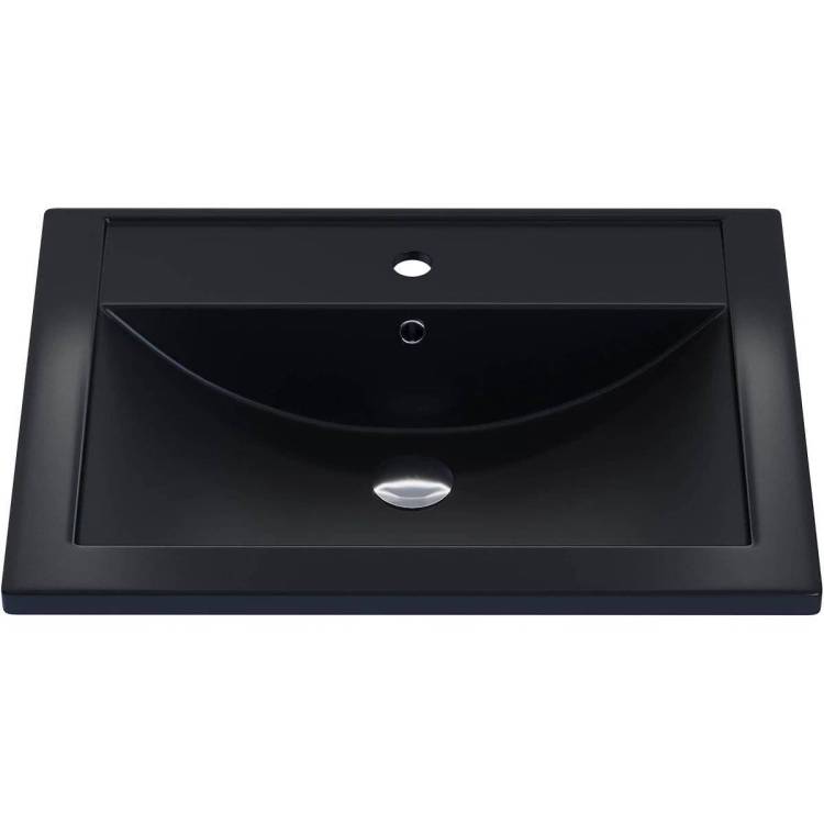 Раковина Uperwood Foster Quartz 291030053 60 см, уголь, черная матовая