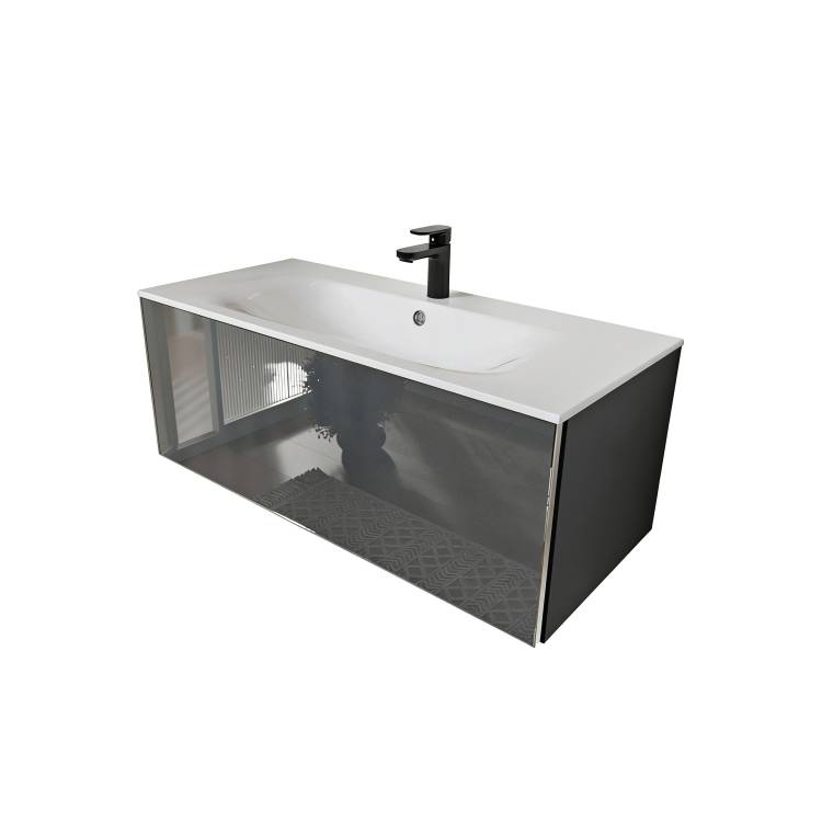 Тумба с раковиной Terminus Vega VEG101001701601OSL графит, 100x38