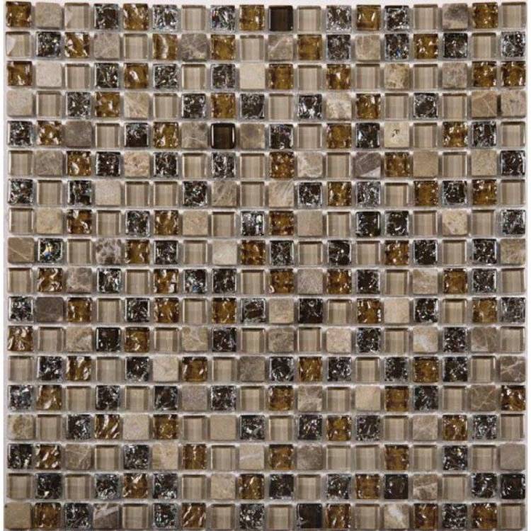 Мозаика NSmosaic Exclusive series No-233 камень стекло (15x15x8) 305x305