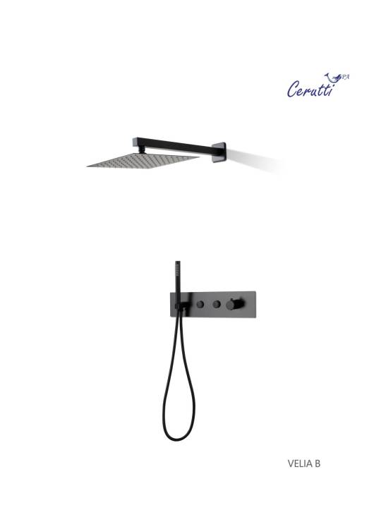 Душевая система Cerutti Spa Velia B CT10399 черный