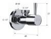 Вентиль Remer 128L1212NO черный матовый, угловой фото 2