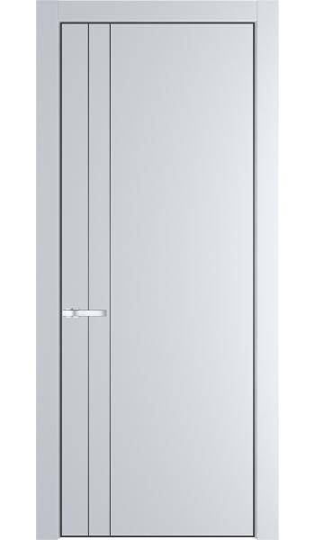 Межкомнатная дверь Profil Doors 12 PA полотно Вайт, профиль серая ночь, алюминиевый молдинг 3мм 700x2000