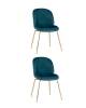 Набор из 2 стульев Stool Group Beetle 8329 VELVET BLUE X2 маренго