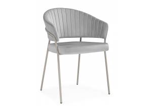 Стул на металлокаркасе Woodville Лео 672330 светло-серый (H-09) / серый
