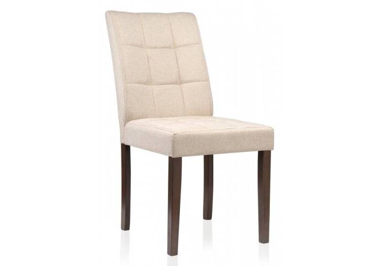 Стул деревянный Woodville Madina 11029 dark walnut / fabric cream