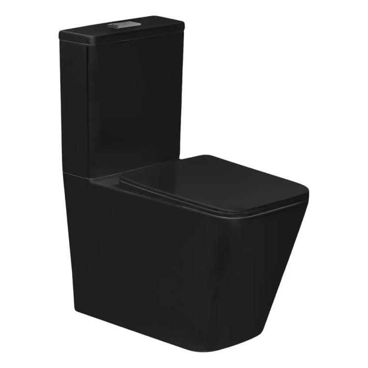 Унитаз-компакт Weltwasser SK Gelbach 011 ST MT-BL безободковый, с микролифтом, черный матовый