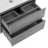Тумба под раковину Belbagno Kraft KRAFT-600-2C-SO-CG 60x46x50 Cemento Grigio подвесная с двумя выкатными ящиками фото 6
