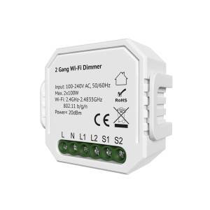 Wi-Fi реле-диммер двухканальное Denkirs Rl1000 RL1004-DM/1