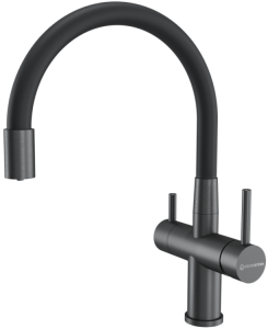 Смеситель для кухни Kuchenstern Wurm-FE 750GM80 вороненая сталь