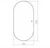 Зеркало Art&Max Torino AM-Tor-550-1050-DS-Gold с подсветкой, 105x55 фото 2