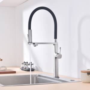 Смеситель для кухни Vincea VKF-119CH с гибким изливом, хром