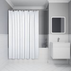Штора для ванной Iddis Decor DL01P18i11 полиэстер, 200х180, белый