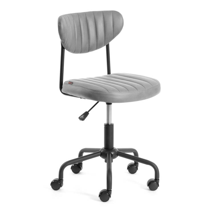 Кресло компьютерное Tetchair Slim 24727 серый, искуственная замша