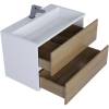 Тумба с раковиной Uperwood Barsa 293020534 подвесная, белая, дуб сонома, 80 см фото 2