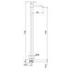 Смеситель для раковины Gattoni Circle two 9109/90NO напольный, Черный матовый фото 2