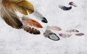 3D Фотообои Artegrafico «Акварельные перья» NV-031 песок