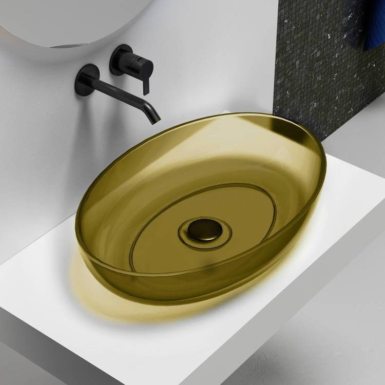 Раковина Abber Kristall AT2801Vesuvian 60 см, оливковая