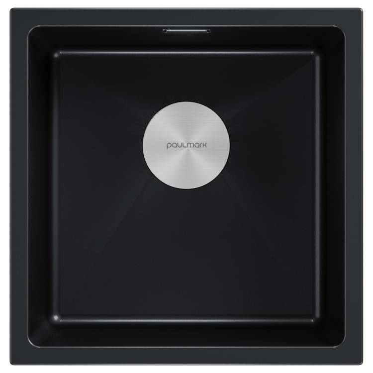 Мойка кухонная Paulmark Lumi 45Uni LU45-BLM Черный, 45.5x46